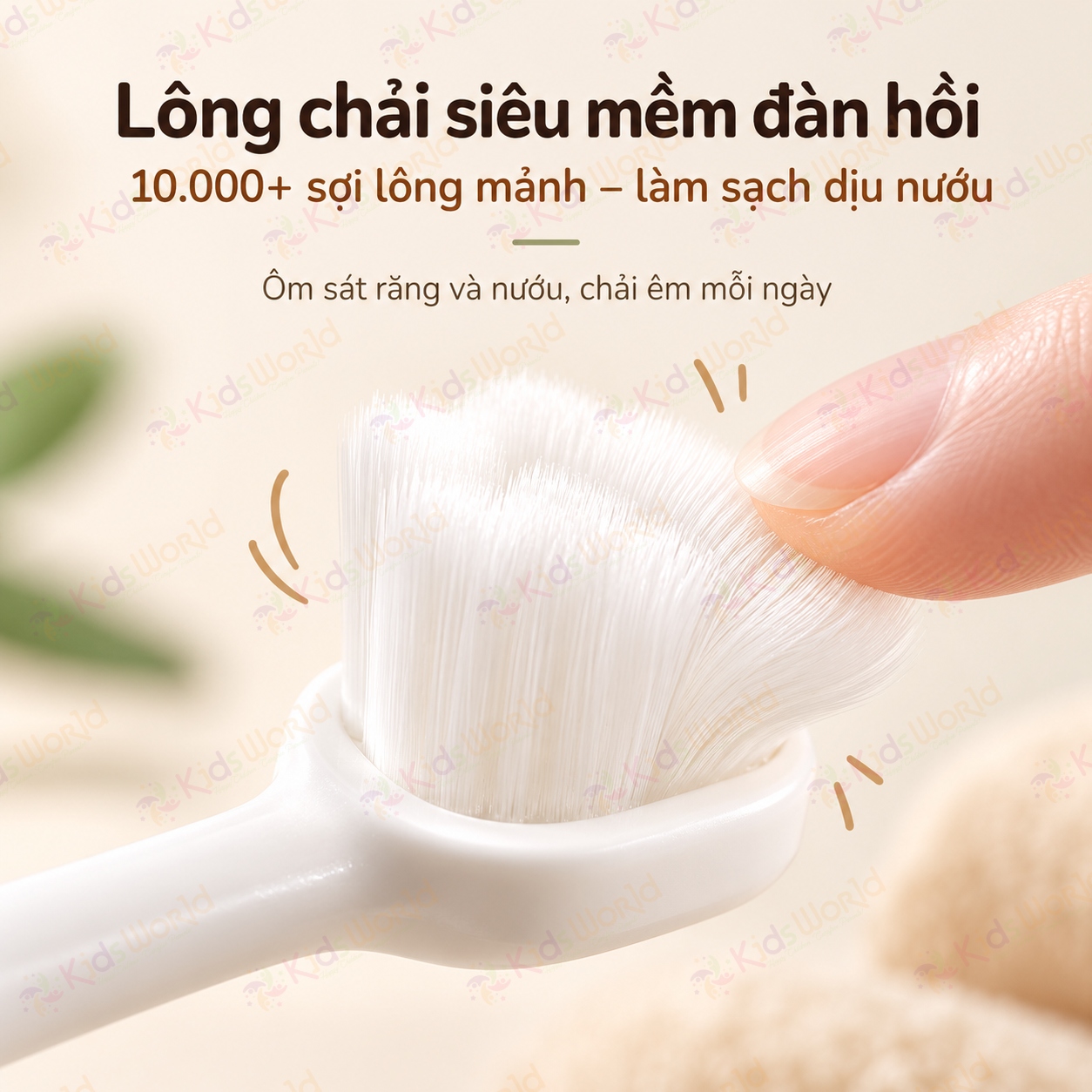 Bàn chải đánh răng cho bé hình sư tử 1–10 tuổi, lông siêu mềm 80 micron, tay cầm chống trượt