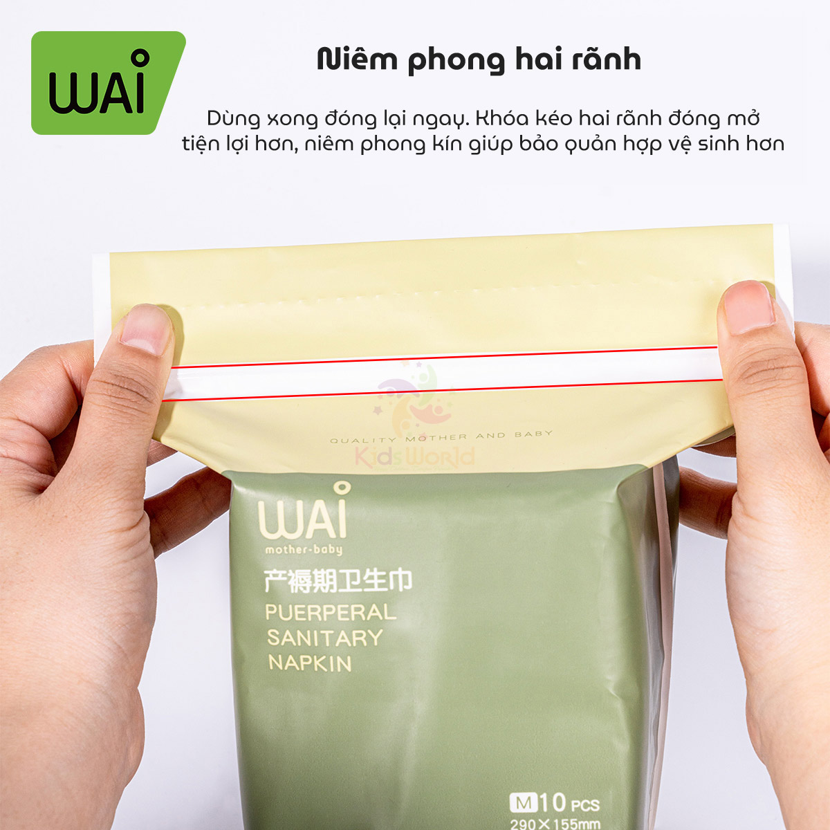 Băng vệ sinh cho mẹ sau sinh Wai Puerperal Sanitary Napkin đủ size dùng trong 1 tháng, thấm hút gấp 20 lần, khô thoáng