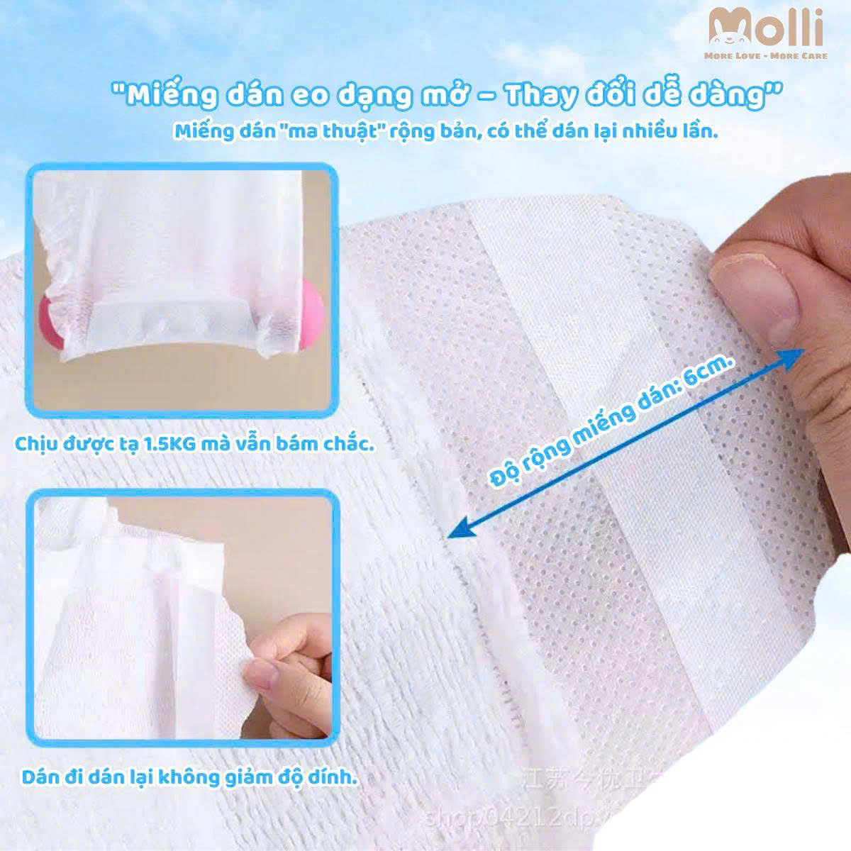 Băng vệ sinh dạng quần cho mẹ bầu sau sinh Molli thoáng khí siêu thấm hút co giãn thoải mái