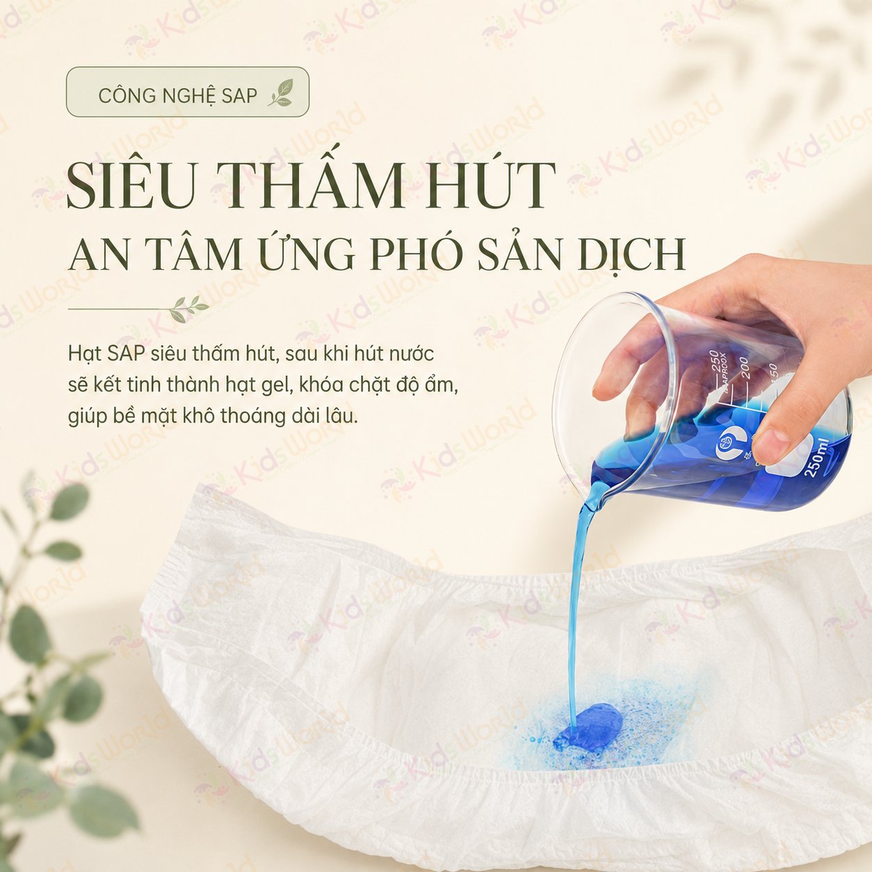 Băng vệ sinh dạng quần cho mẹ sau sinh Wai Puerperal Sanitary Napkin bịch 3 miếng thấm hút tốt có cân định lượng tiện lợi