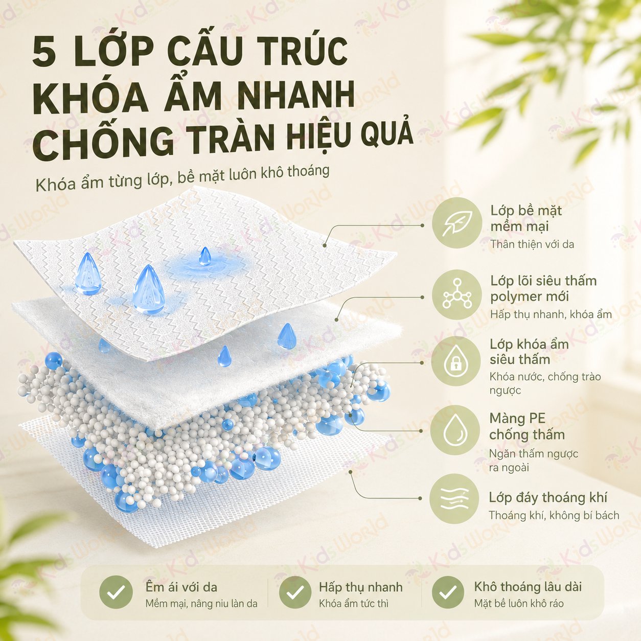 Băng vệ sinh dạng quần cho mẹ sau sinh Wai Puerperal Sanitary Napkin bịch 3 miếng thấm hút tốt có cân định lượng tiện lợi