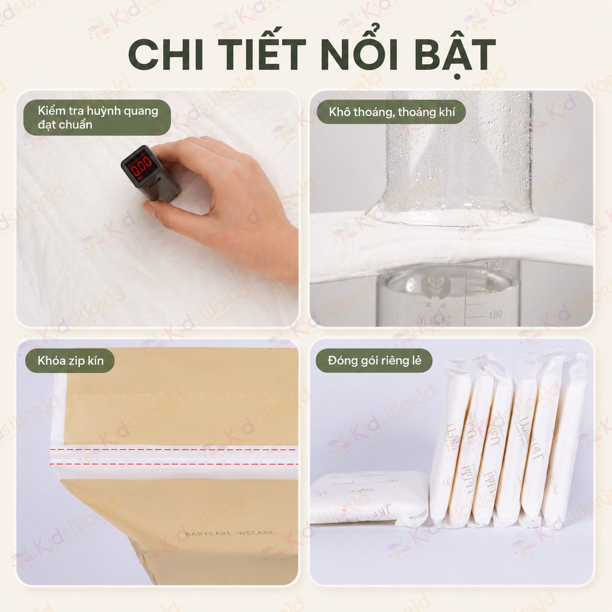 Băng vệ sinh dạng quần cho mẹ sau sinh Wai Puerperal Sanitary Napkin bịch 3 miếng thấm hút tốt có cân định lượng tiện lợi
