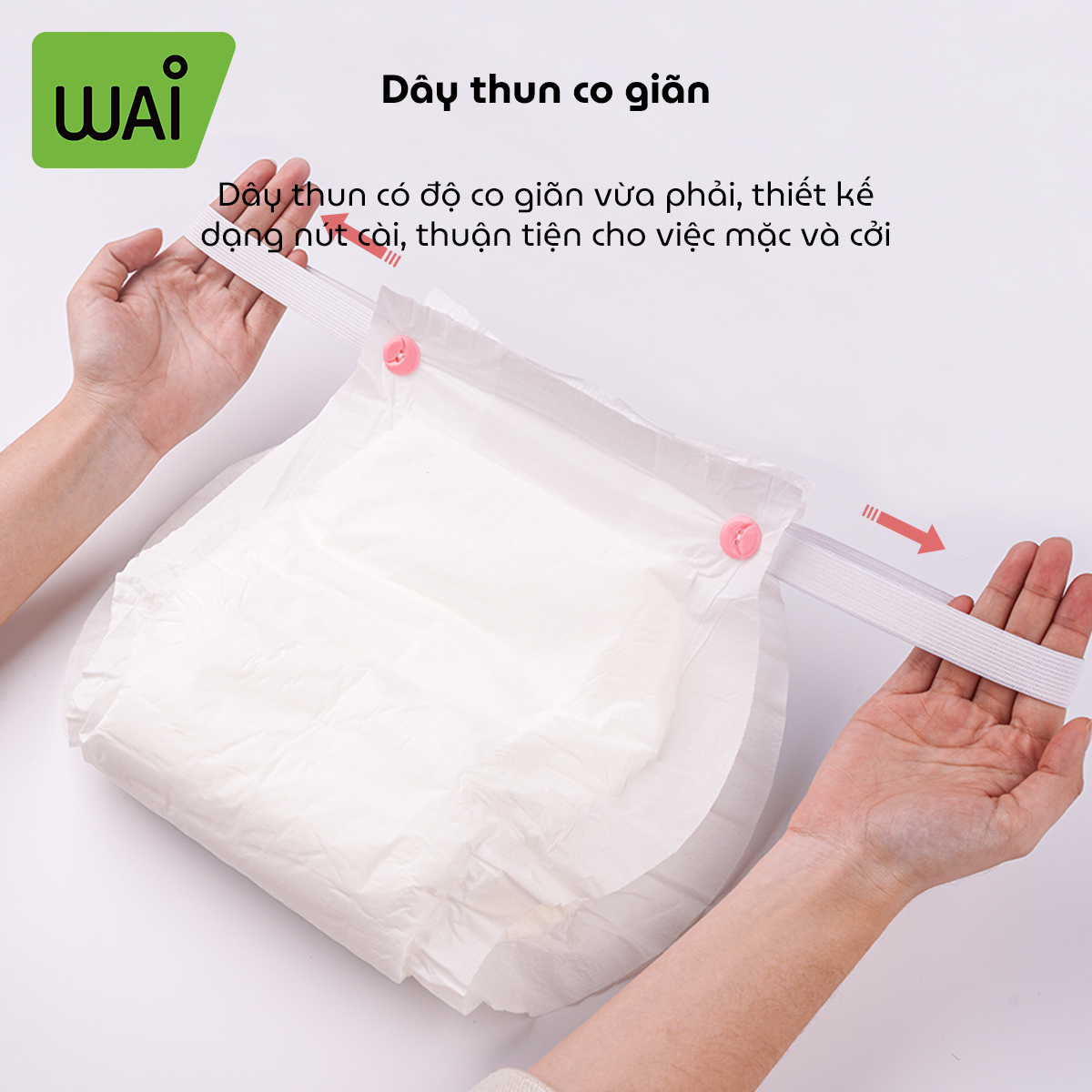 Băng vệ sinh dạng quần cho mẹ sau sinh Wai Puerperal Sanitary Napkin bịch 3 miếng thấm hút tốt có cân định lượng tiện lợi