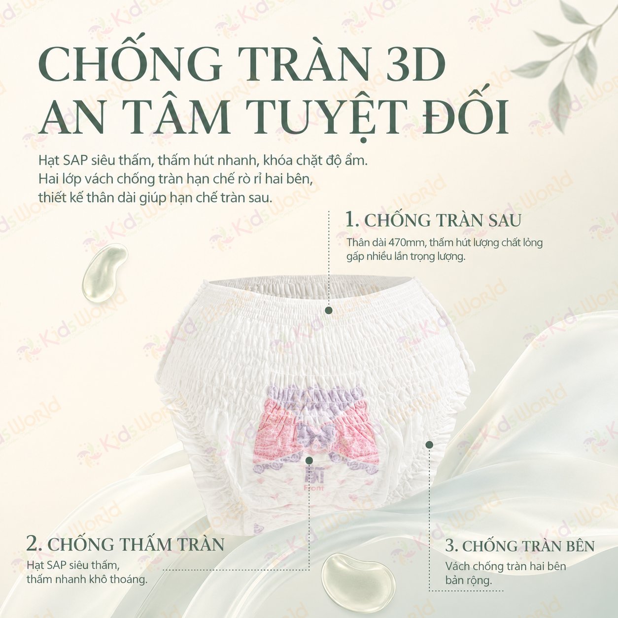 Băng vệ sinh dạng quần dùng 1 lần WAI Disposable Period Underwear chống tràn 3D thiết kế dành cho mẹ bầu, mẹ sau sinh, phụ nữ trong kỳ kinh nguyệt lượng nhiều