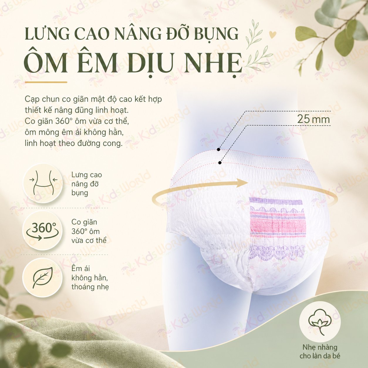 Băng vệ sinh dạng quần dùng 1 lần WAI Disposable Period Underwear chống tràn 3D thiết kế dành cho mẹ bầu, mẹ sau sinh, phụ nữ trong kỳ kinh nguyệt lượng nhiều