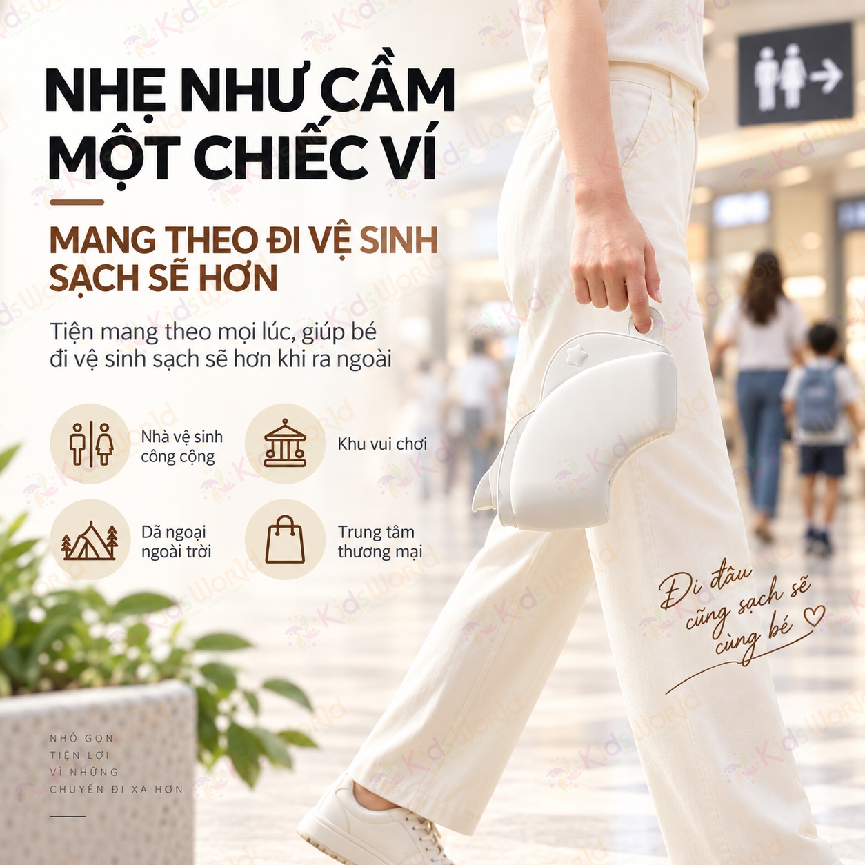 Bệ ngồi bồn cầu, toilet cho bé gấp gọn chống trượt, bô thu nhỏ cho bé tập đi vệ sinh tiện mang theo