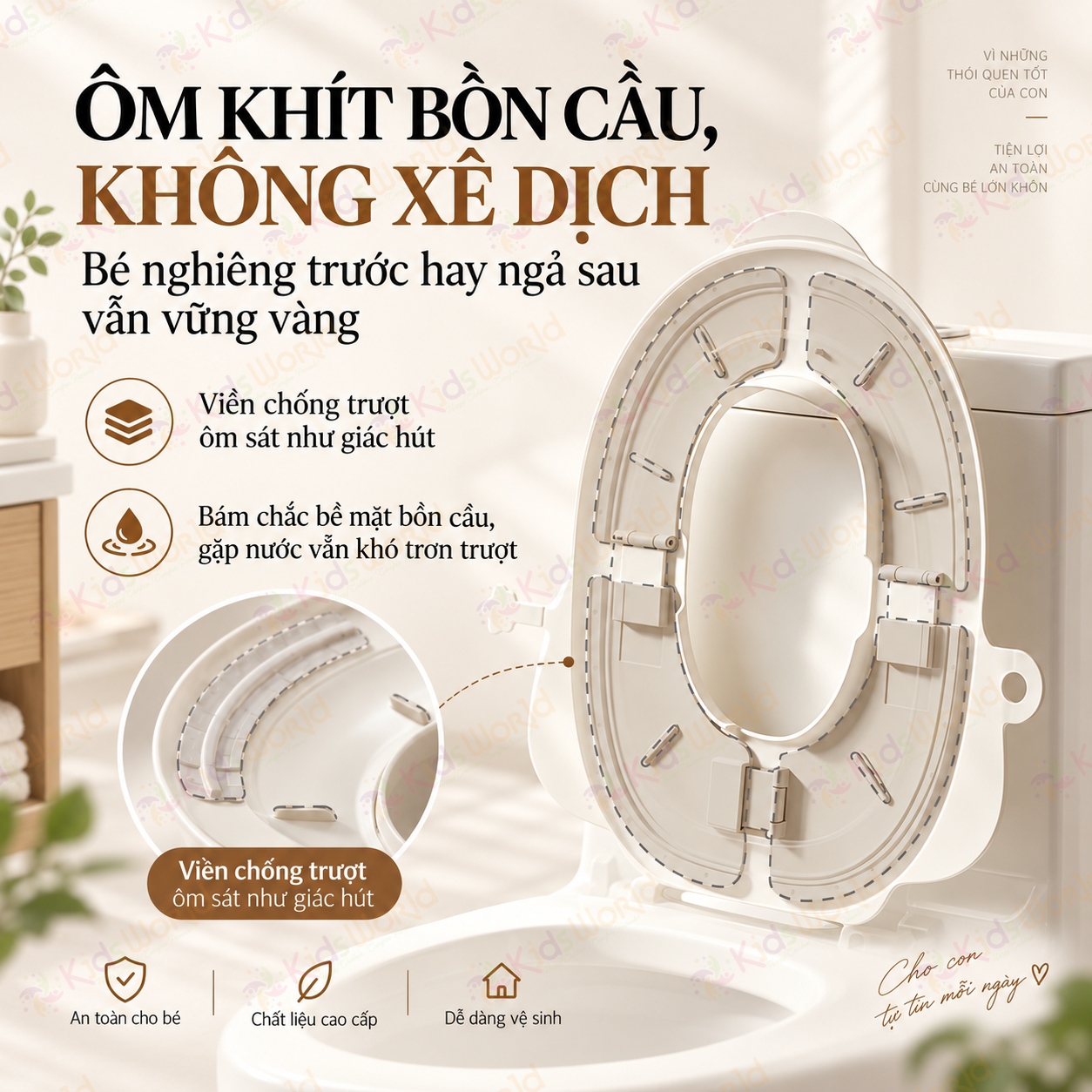 Bệ ngồi bồn cầu, toilet cho bé gấp gọn chống trượt, bô thu nhỏ cho bé tập đi vệ sinh tiện mang theo