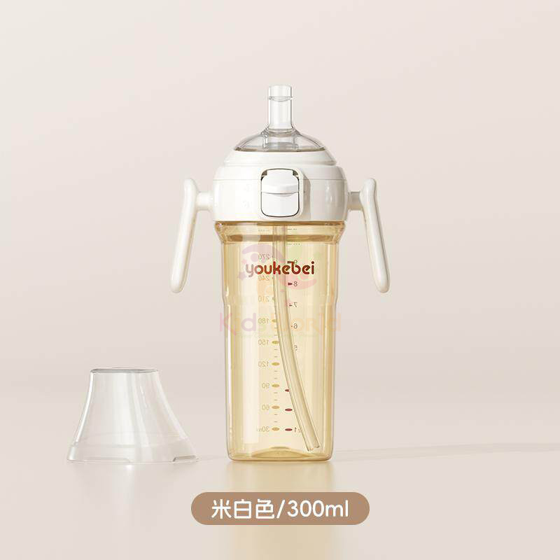 Bình tập uống cho bé Youkebei, Zaxion PPSU thế hệ mới, chống đầy hơi, nắp bật tự động & cảm biến nhiệt thông minh