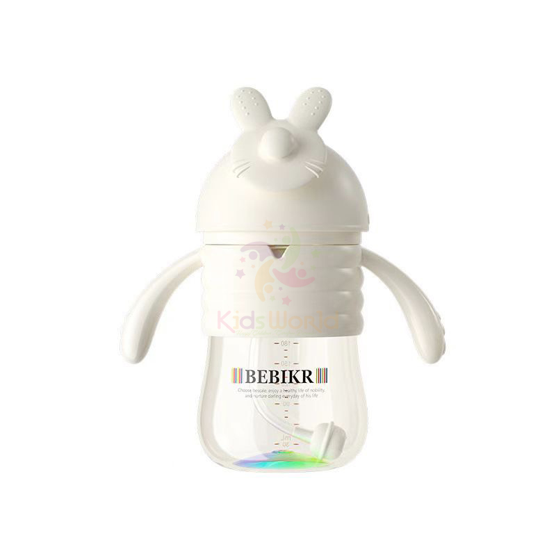 Bình tập hút, tập uống cho bé BEBIKR RainBow Cup dung tích 300ml chất liệu PPSU cao cấp, vạch chia cảm biến nhiệt độ, chống sặc