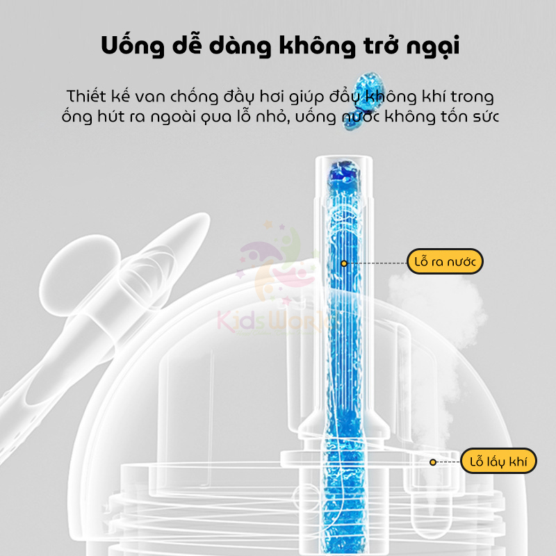 Bình tập hút, tập uống cho bé BEBIKR RainBow Cup dung tích 300ml chất liệu PPSU cao cấp, vạch chia cảm biến nhiệt độ, chống sặc