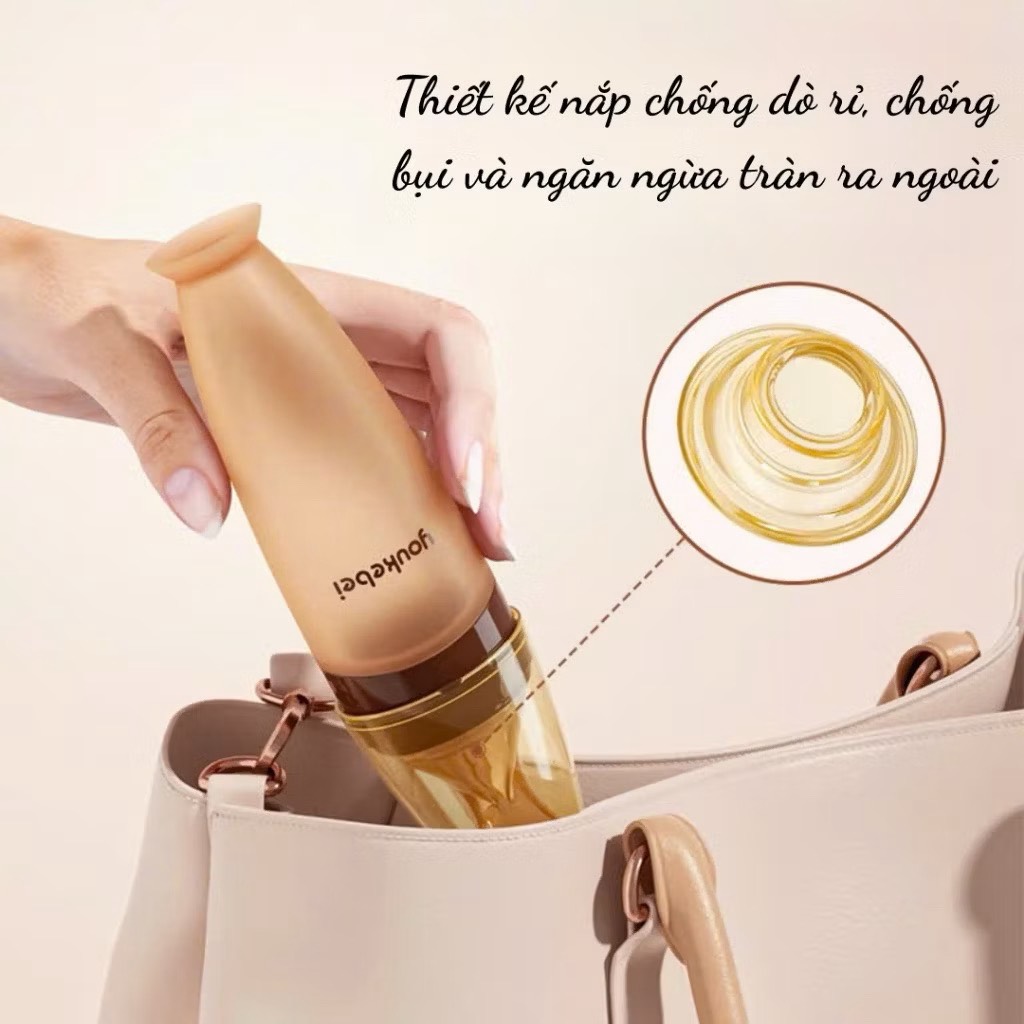 Bình thìa ăn dặm cho bé Youkebei Dung tích 120ml có vạch chia ml chất liệu silicone cao cấp chịu nhiệt độ cao an toàn