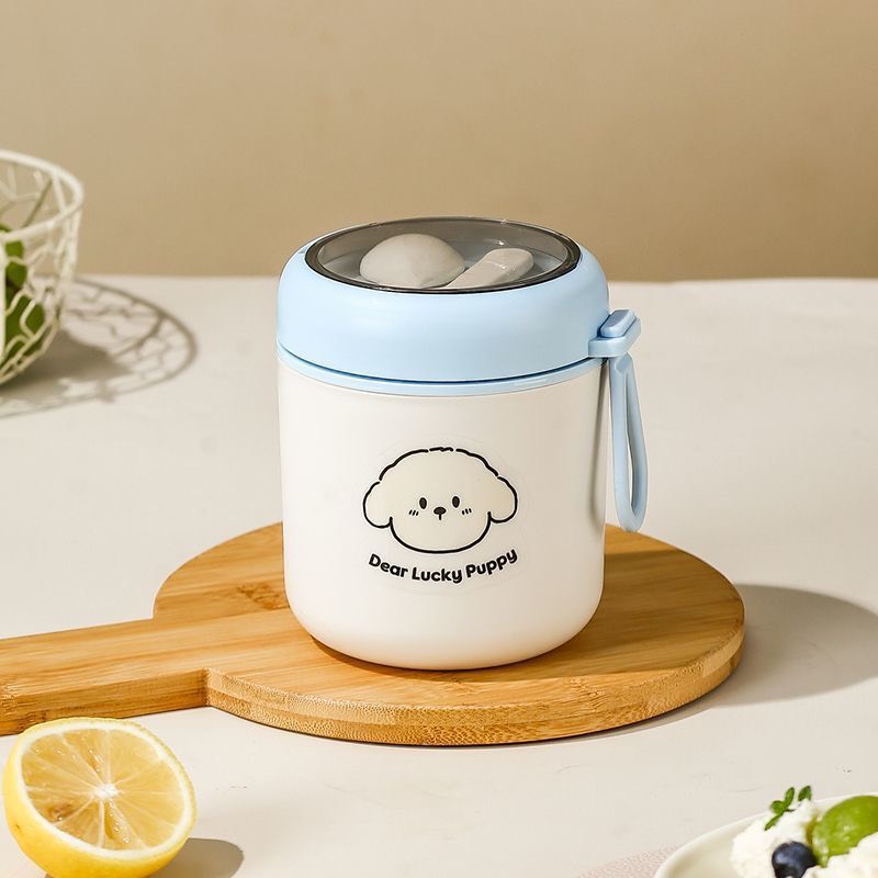 Bình ủ cháo giữ nhiệt lõi inox 304 Dear Little 530ml đựng thức ăn cho bé kèm muỗng