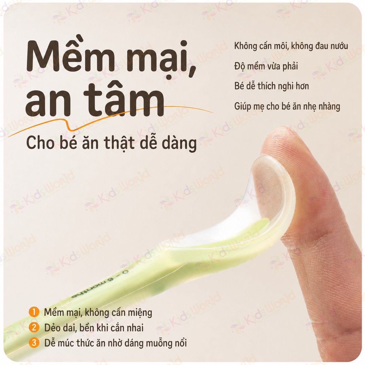 Bộ 2 thìa muỗng silicone mềm cho bé sơ sinh và ăn dặm 2 giai đoạn, đầu muỗng bo tròn, mềm dẻo, không BPA, kèm hộp đựng tiện lợi