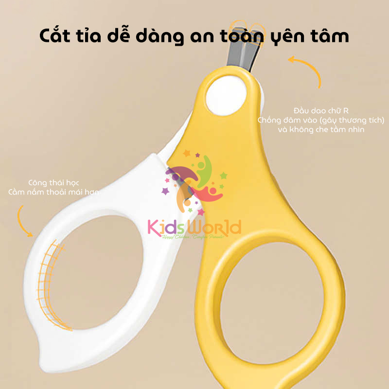 Bộ bấm móng tay móng chân cho bé hình khỉ dễ thương với 4 chi tiết kéo cắt, kìm bấm, nhíp, dũa móng chống kẹp thịt an toàn cho bé