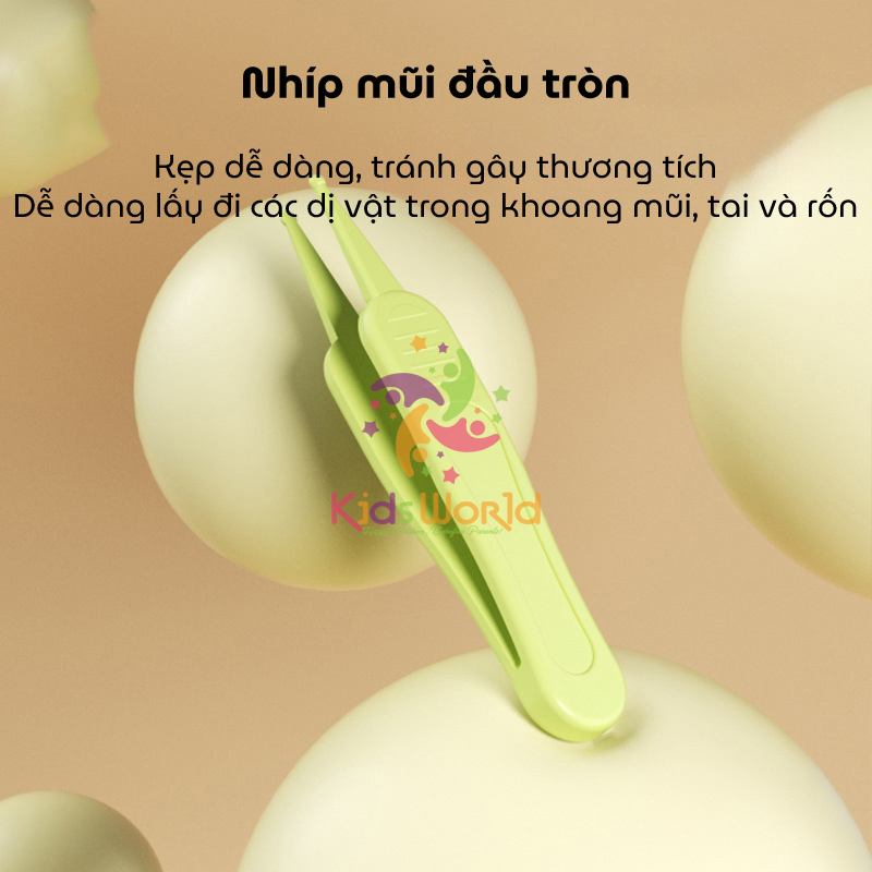 Bộ bấm móng tay móng chân cho bé hình khỉ dễ thương với 4 chi tiết kéo cắt, kìm bấm, nhíp, dũa móng chống kẹp thịt an toàn cho bé