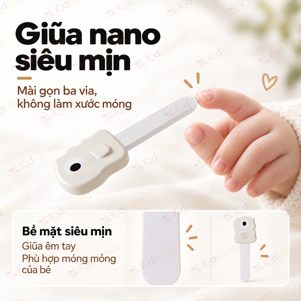 Bộ chăm sóc bấm móng tay móng chân cho bé 6 món hình khủng long chống kẹp thịt, kéo đầu tròn, dũa nano, nhíp bo tròn kèm hộp đựng