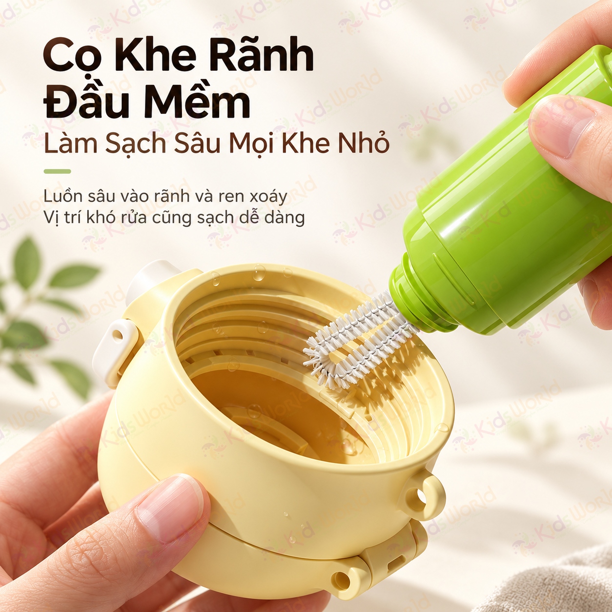 Bộ cọ rửa bình sữa Youkebei 8in1 chất liệu Silicone 360°vệ sinh bình, núm ti, ống hút, khe rãnh, miệng cốc thu gọn có đế đứng & vòng treo