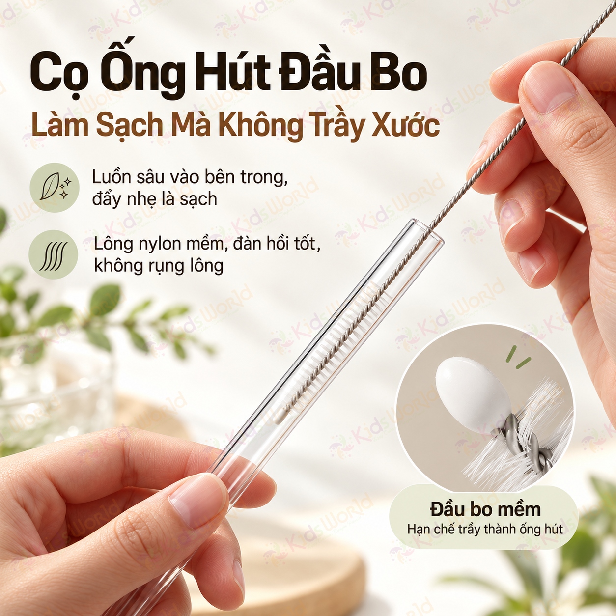 Bộ cọ rửa bình sữa Youkebei 8in1 chất liệu Silicone 360°vệ sinh bình, núm ti, ống hút, khe rãnh, miệng cốc thu gọn có đế đứng & vòng treo