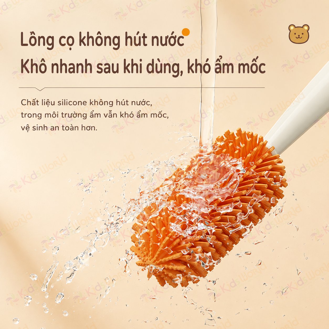 Bộ cọ rửa bình sữa silicone Youkebei 4in1 cho bé đa năng kèm cọ ống hút, cọ khe hẹp, cọ miệng cốc, treo gọn tiện lợi
