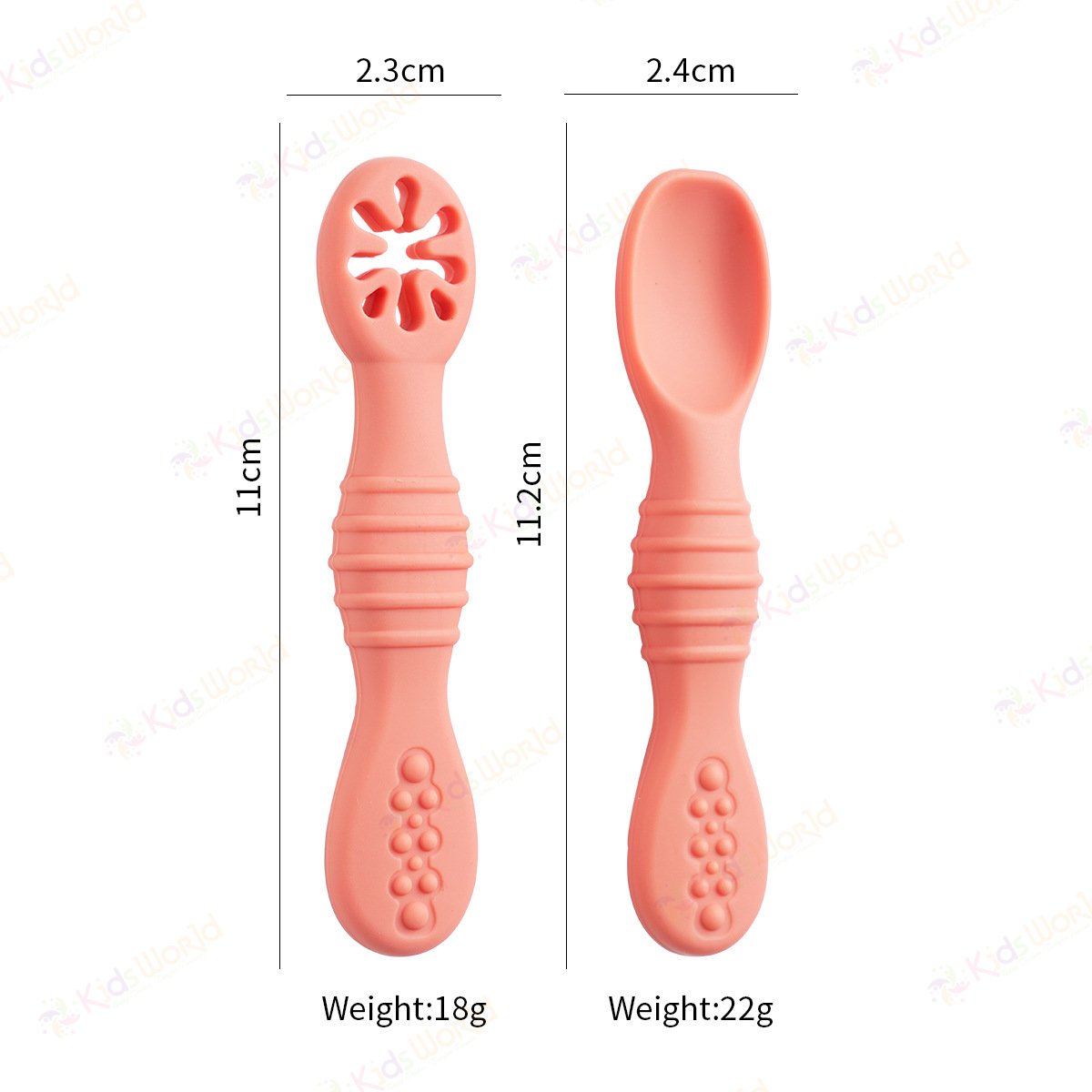 Bộ thìa silicon kết hợp gặm nướu cho bé ăn dặm tập ăn chống hóc, chống trơn, mềm êm, an toàn cho bé