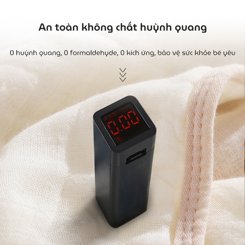Chăn trẻ em hoạt hình Cotton nguyên chất 6 lớp kháng khuẩn mềm mại và thấm hút kích thước 105x110cm