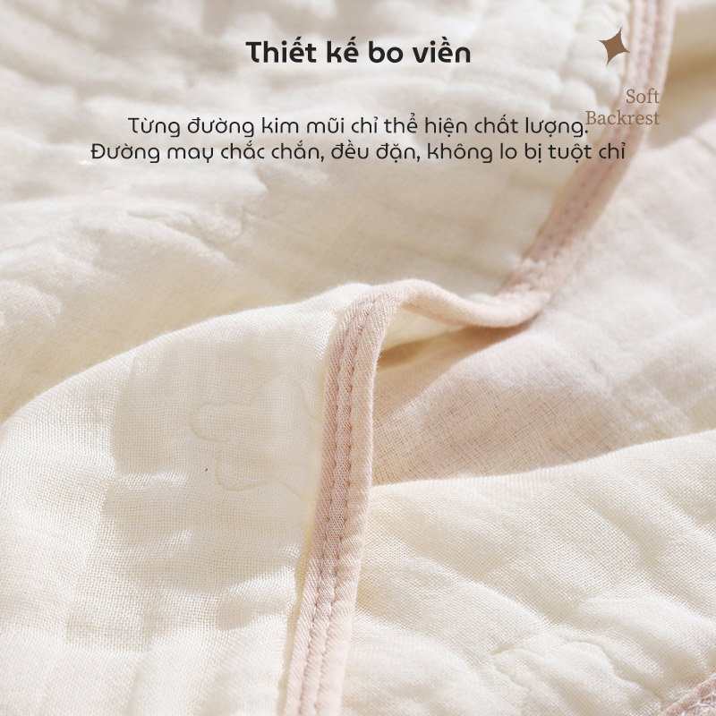 Chăn trẻ em hoạt hình Cotton nguyên chất 6 lớp kháng khuẩn mềm mại và thấm hút kích thước 105x110cm