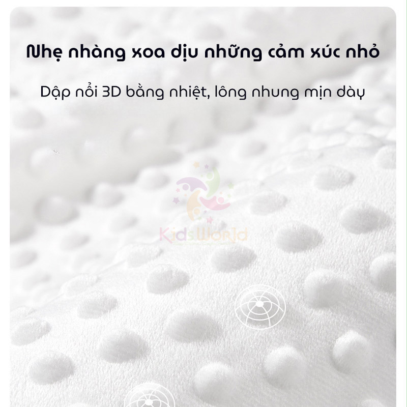 Chăn cho bé sợi tre hạt đậu thiết kế hai mặt tiện dụng và chất liệu cao cấp mềm mại, thoáng khí và an toàn tuyệt đối kích thước 100x100cm