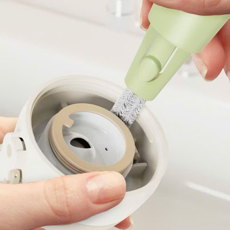 Dụng cụ cọ rửa bình sữa 3in1 hình Carot cán dài chất liệu nhựa ABS, mút bọt biển cao cấp, đầu cọ silicone