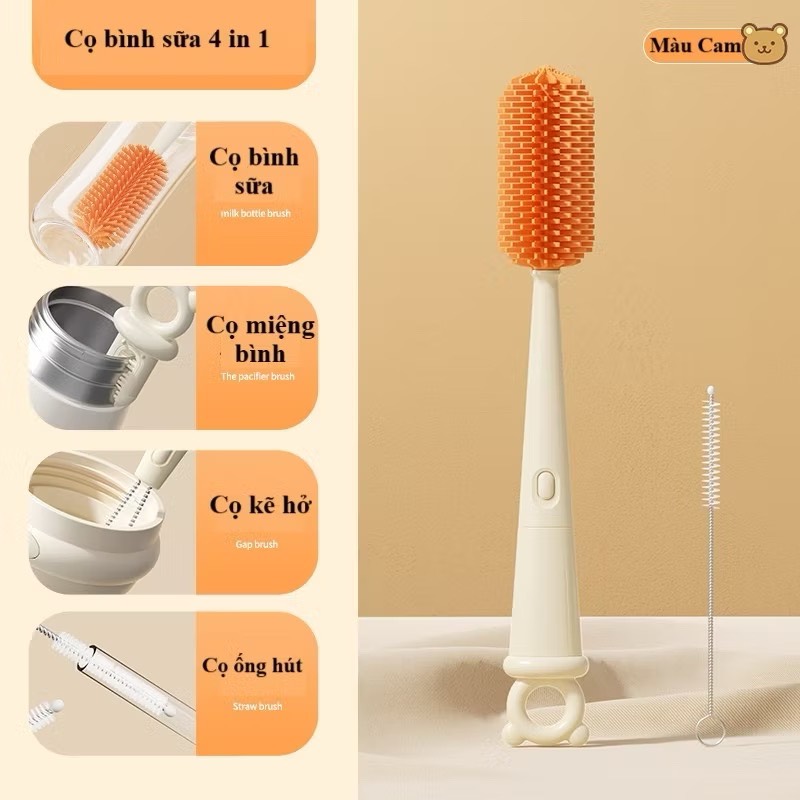 Cọ rửa bình sữa cho trẻ sơ sinh đa năng 3in1 Youkebei