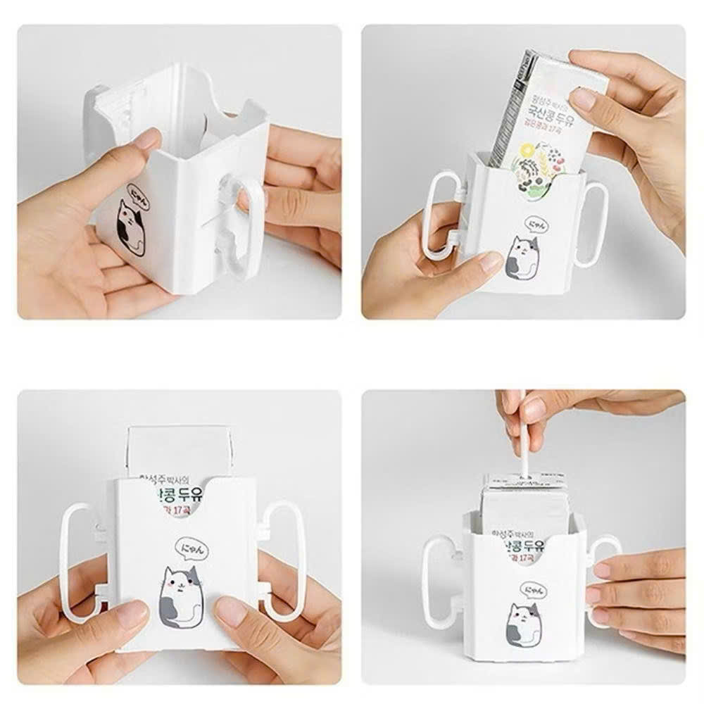 Hộp đựng sữa hộp UTOOKII có quai cầm giúp bé tự uống sữa hộp dễ dàng nhựa PP cao cấp an toàn