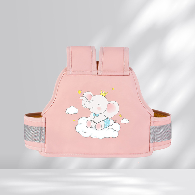 Đai xe máy an toàn cho bé từ 1-10 tuổi KidsWorld DXMH phong cách Hàn họa tiết hoạt hình đáng yêu thoáng khí