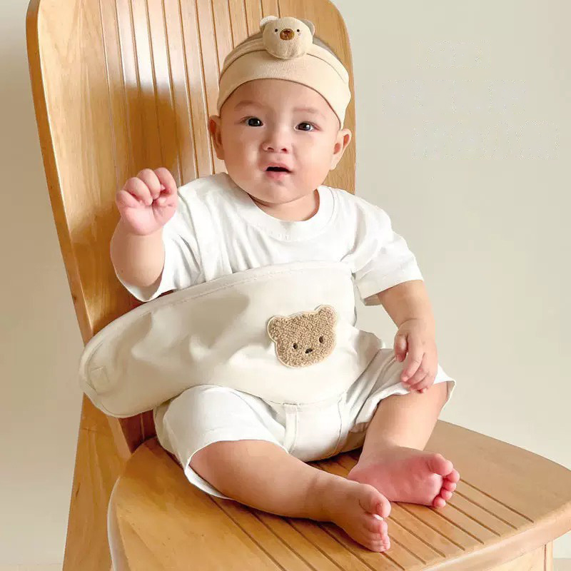 Đai ngồi ghế ăn cho bé ăn dặm an toàn đa năng vải mềm thoáng khí thiết kế chống thấm nước có nút điều chỉnh độ rộng