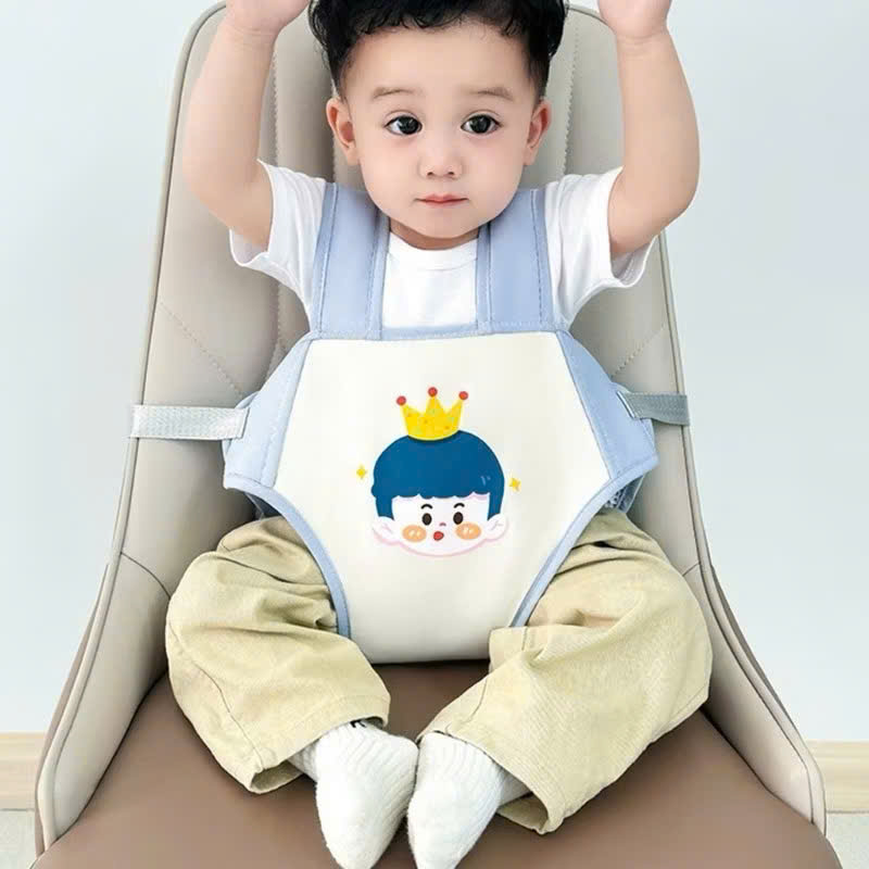 Đai ngồi ghế ăn cho bé ăn dặm an toàn đa năng vải mềm thoáng khí thiết kế chống thấm nước có nút điều chỉnh độ rộng