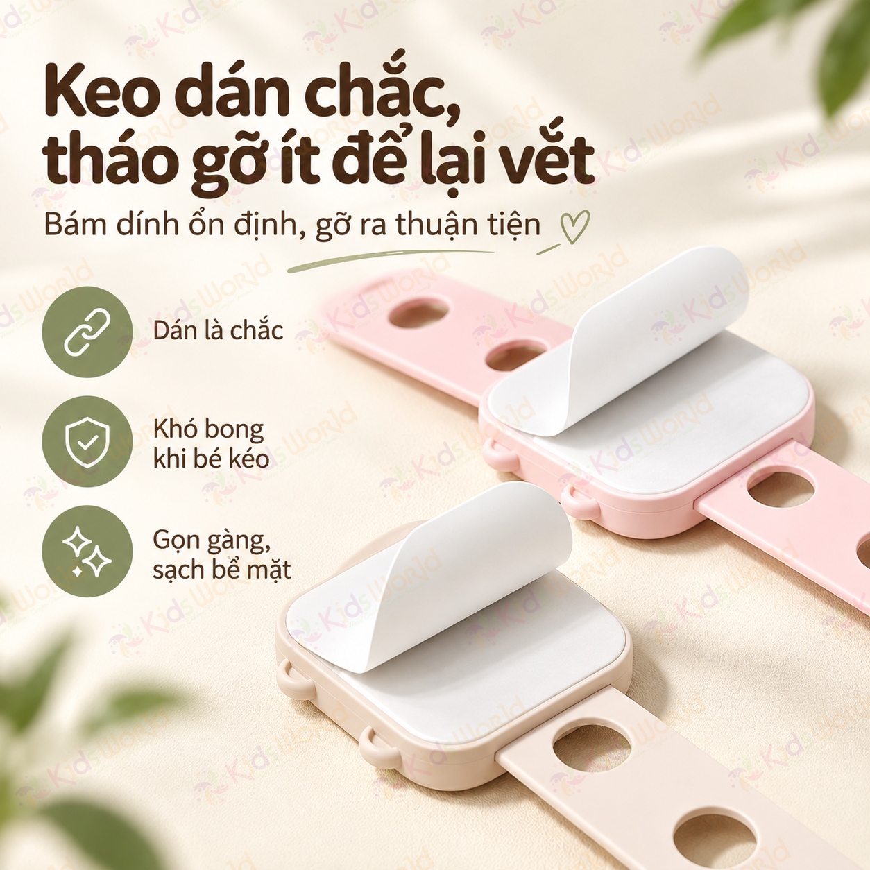 Dây đai khóa chống mở tủ ngăn kéo tủ lạnh máy giặt cho bé an toàn điều chỉnh 6 nấc, chất liệu ABS + PP không BPA