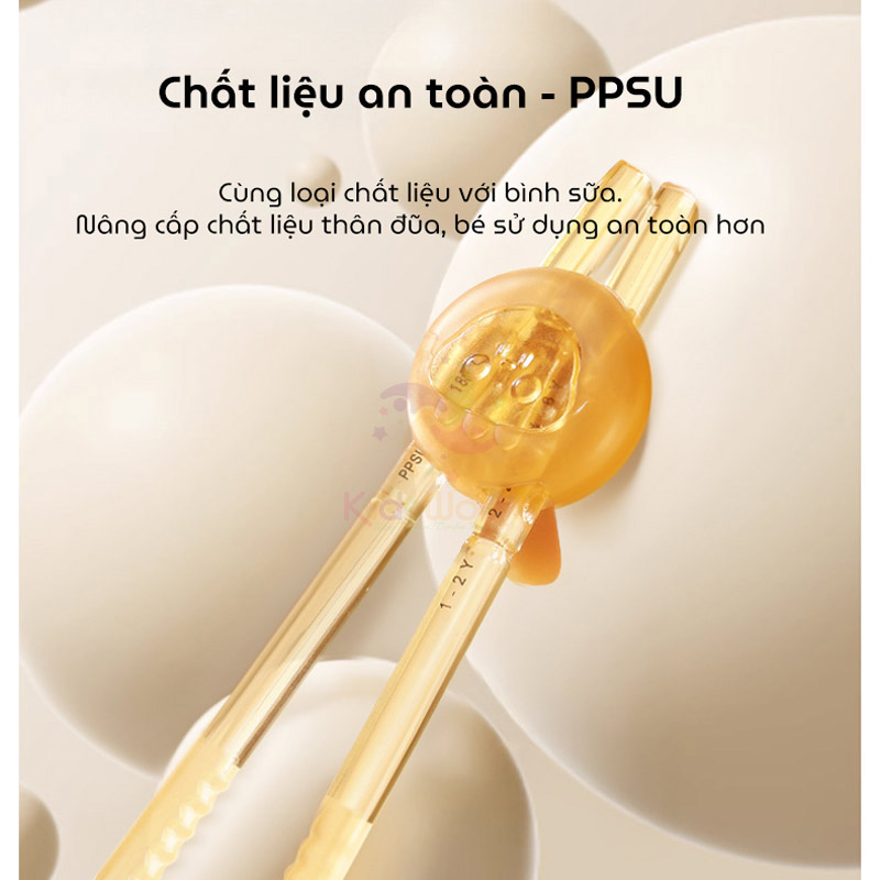 Đũa tập ăn cho bé đũa tập gắp hình Hổ dễ thương chất liệu PPSU cao cấp cho trẻ 1-6 tuổi giúp bé dễ cầm nắm