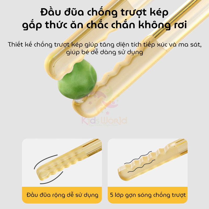Đũa tập ăn cho bé đũa tập gắp hình Hổ dễ thương chất liệu PPSU cao cấp cho trẻ 1-6 tuổi giúp bé dễ cầm nắm