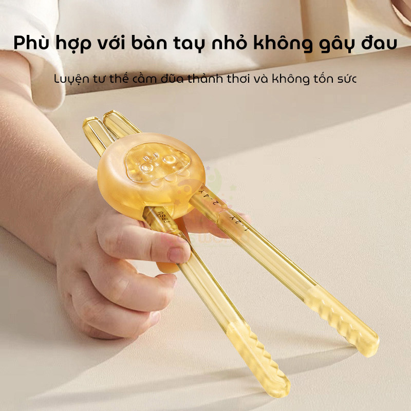 Đũa tập ăn cho bé đũa tập gắp hình Hổ dễ thương chất liệu PPSU cao cấp cho trẻ 1-6 tuổi giúp bé dễ cầm nắm