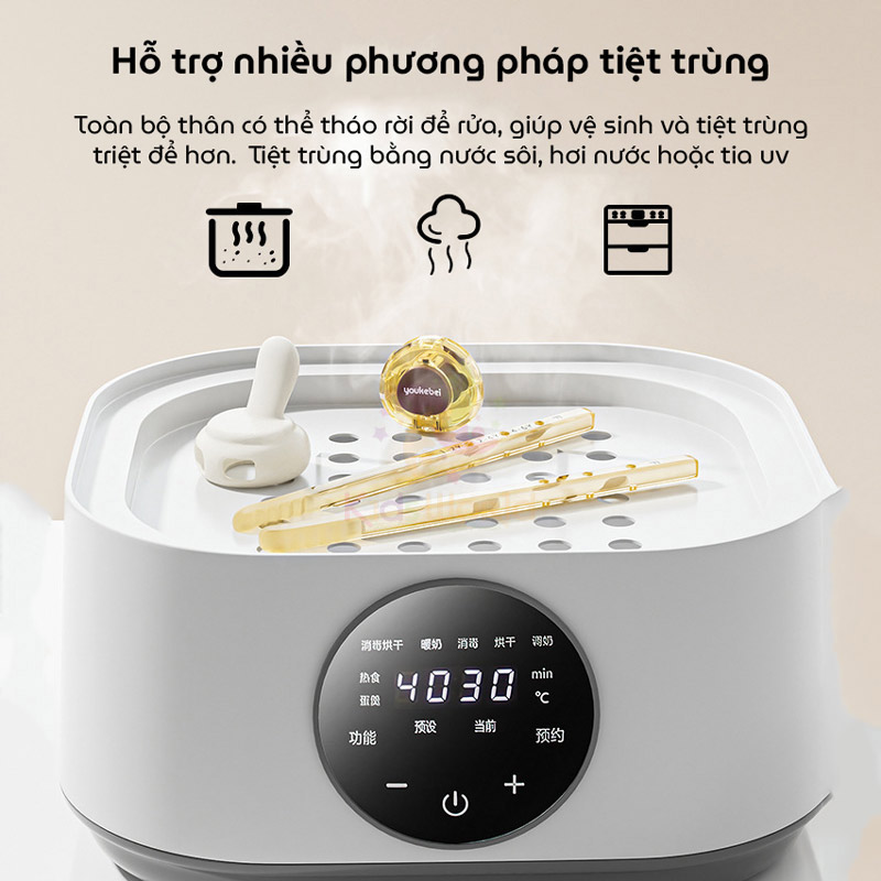 Đũa tập gắp cho bé tập ăn Youkebei màu Socola chất liệu PPSU cao cấp, với nút bấm điều chỉnh 3 nấc, đầu đũa lượn sóng