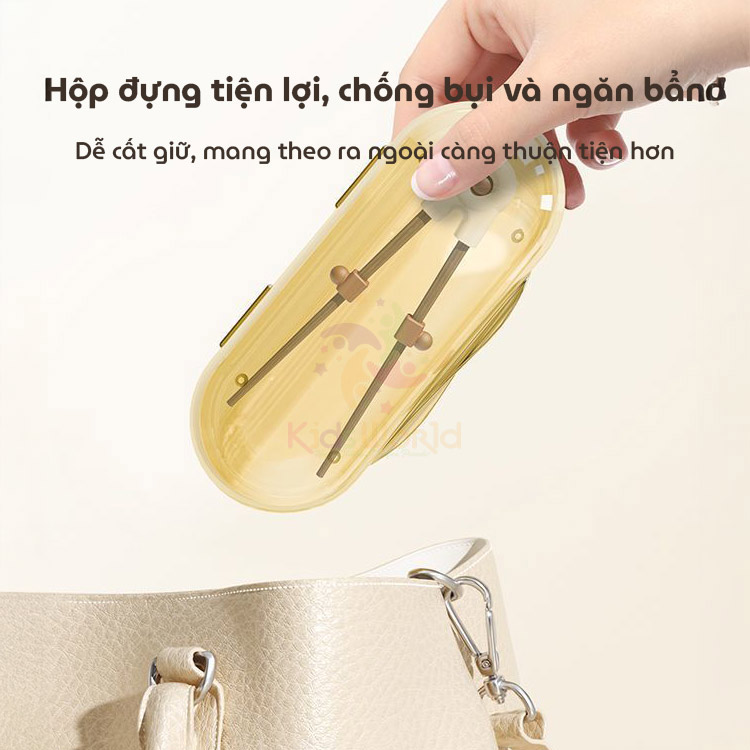 Đũa tập gắp cho bé tập ăn hình Gấu trúc chất liệu gỗ tự nhiên không sơn, không sáp, không mùi lạ
