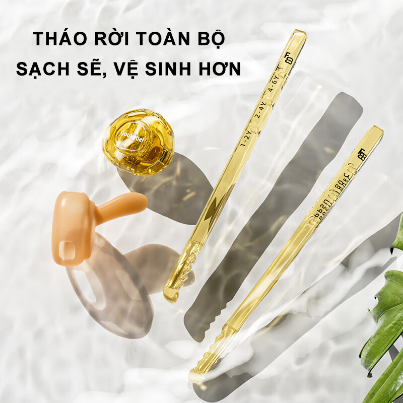 Đũa tập gắp xỏ ngón Youkebei chất liệu PPSU cao cấp hoạ tiết dễ thương cho bé 1-6 tuổi