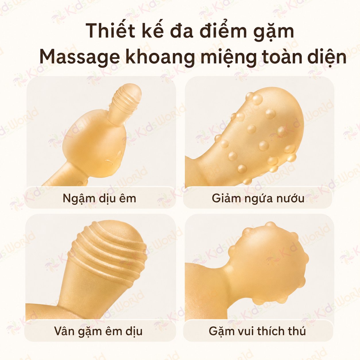 Gặm nướu cho bé hình thỏ silicone mềm, đồ chơi gặm nướu massage lợi cho bé từ 2 tháng, thiết kế chống hóc, dễ cầm nắm, tiệt trùng nhiệt cao