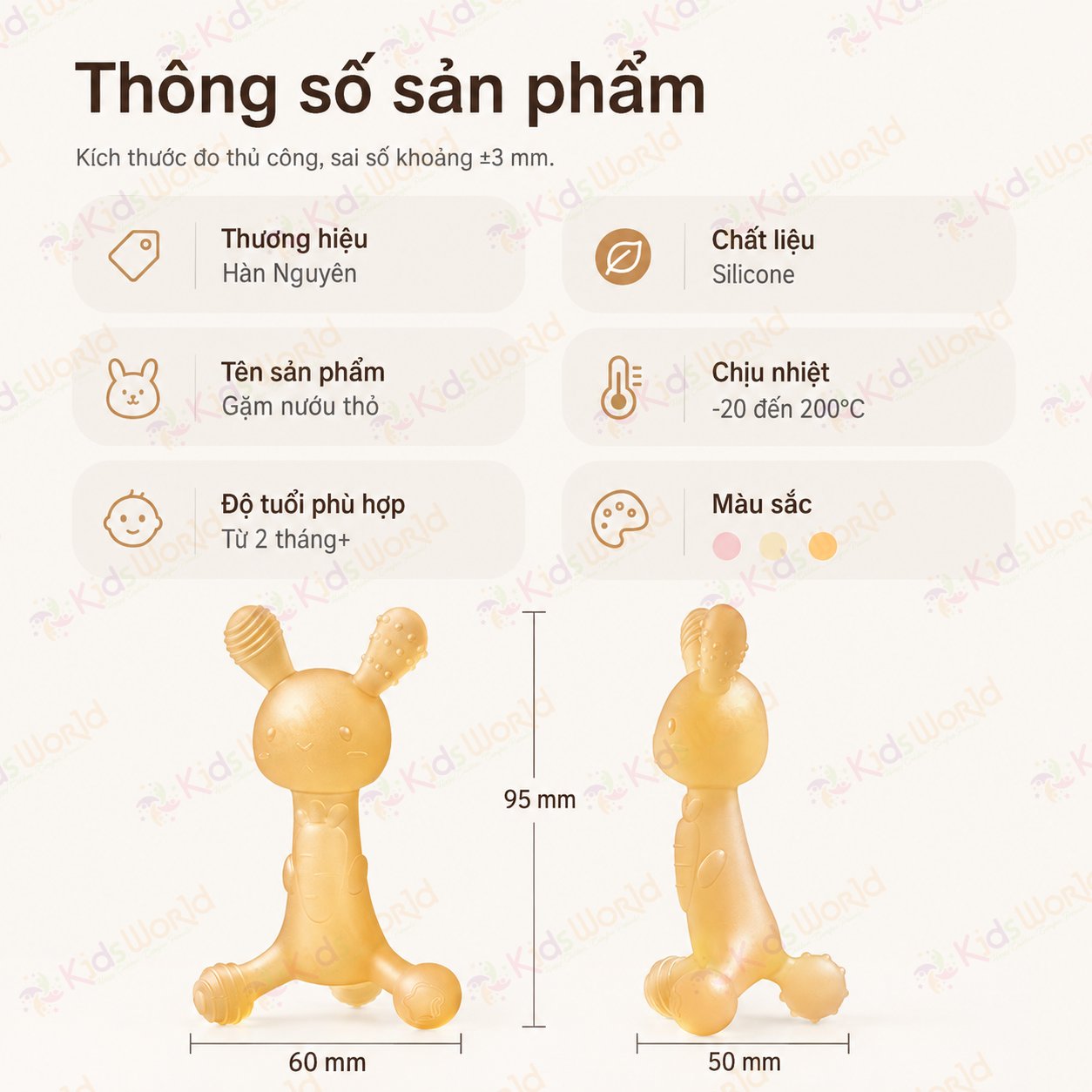 Gặm nướu cho bé hình thỏ silicone mềm, đồ chơi gặm nướu massage lợi cho bé từ 2 tháng, thiết kế chống hóc, dễ cầm nắm, tiệt trùng nhiệt cao