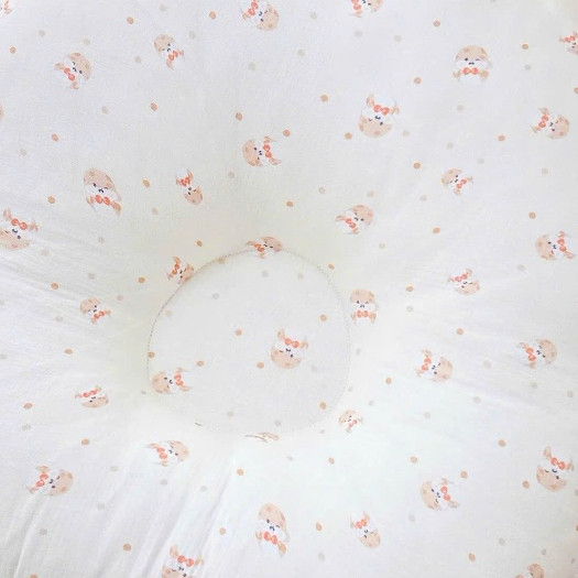 Gối chữ u cho bé vải xô Muslin Bunny đa năng làm gối đầu, gối chặn, gối ôm giúp bé ngủ ngon chống giật mình, chống bẹp đầu