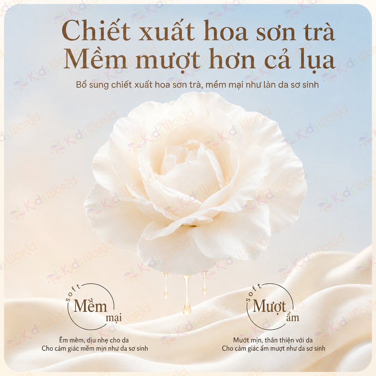 Gối định hình đầu hình gấu cho bé lõi silicone thực phẩm, vỏ sợi hoa trà mềm mại, kháng khuẩn 10A, giúp bé ngủ đầu tròn xinh