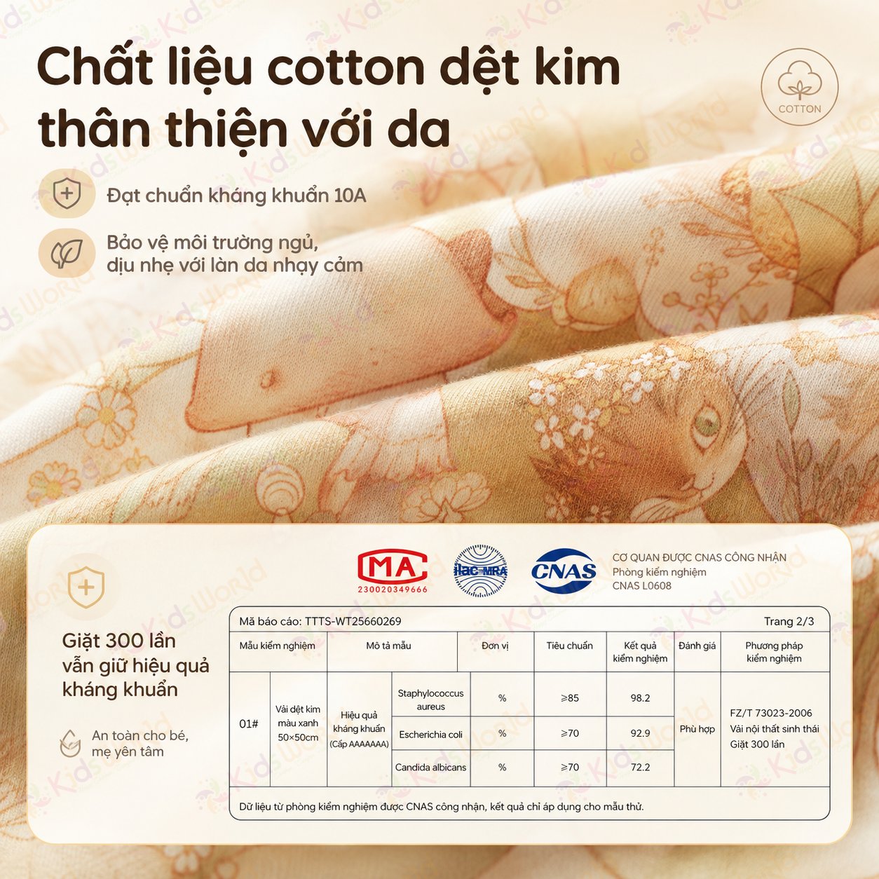 Gối dốc chống trào ngược cho bé hoạ tiết cổ tích thiết kế khoa học 15° với 2 mặt Nhung hạt đậu và Cotton dẹt kim