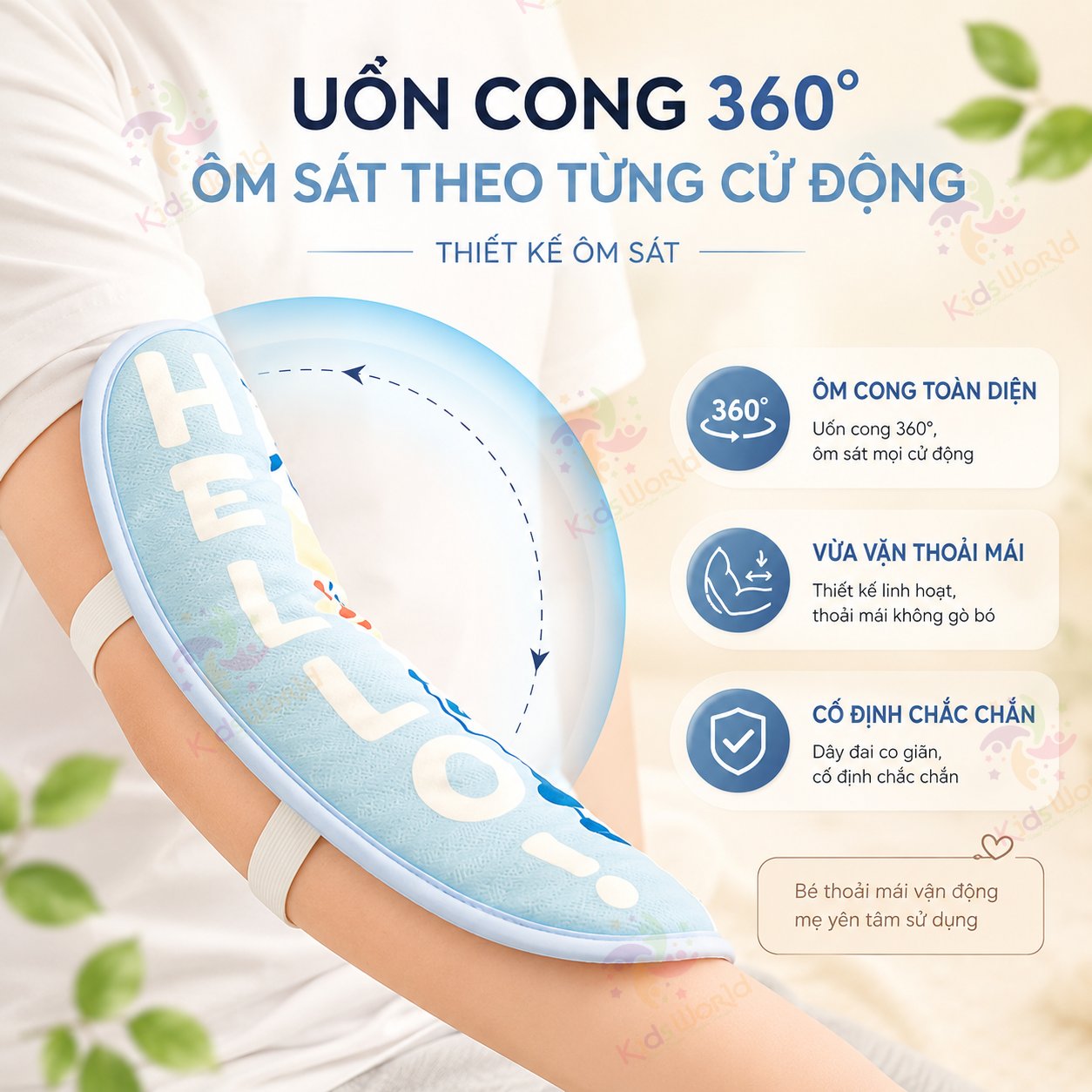 Gối mát kê tay bế bé, cho bé bú đa năng chống mồ hôi, thoáng khí, an toàn cho trẻ sơ sinh (0-6 tháng)