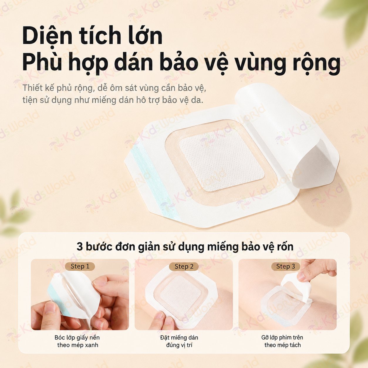 Hộp 10 miếng dán bảo vệ rốn chống nước WAI Baby belly button patch cho bé sơ sinh, tiệt trùng EO, chống thấm PU, dùng khi tắm gội, bơi lội, sau tiêm và che phủ vùng da cần bảo vệ