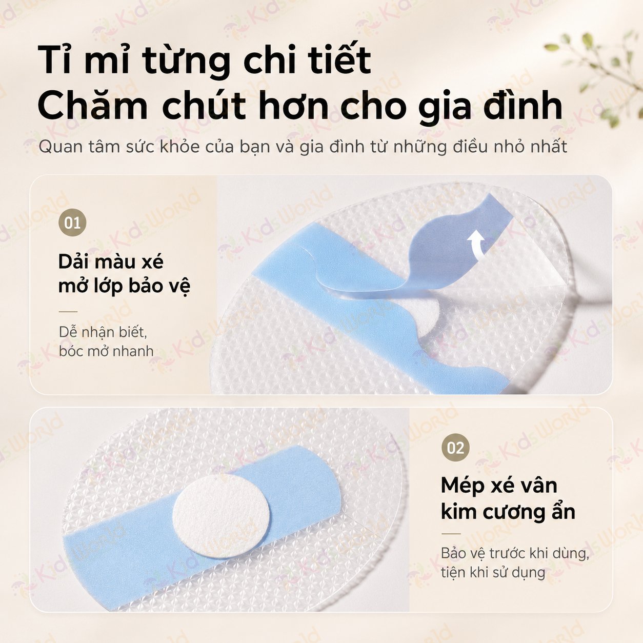 Hộp 30 miếng dán tai chống nước WAI Silicone Ear Patch 30 cho bé từ sơ sinh, bảo vệ tai khi tắm gội, bơi lội, gội đầu, êm da dễ gỡ