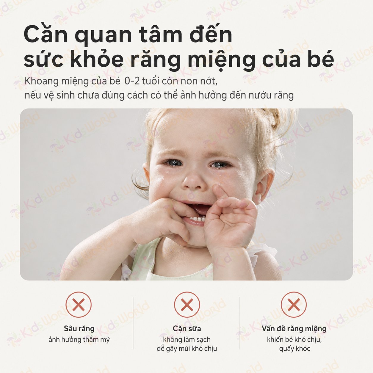 Hộp 30 que gạc rơ lưỡi vệ sinh lưỡi & răng sữa cho bé từ sơ sinh WAI Baby Oral Cleaner đóng gói riêng từng que
