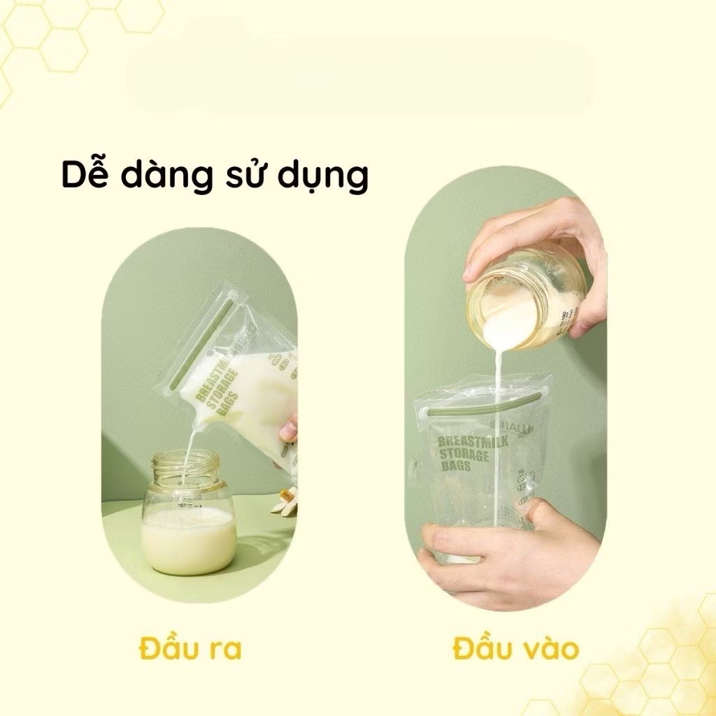Túi trữ sữa mẹ WAI Breastmilk Storage Bag hộp 30 túi dung tích 100ml, 150ml, 200ml thiết kế vòi rót an toàn tiện lợi